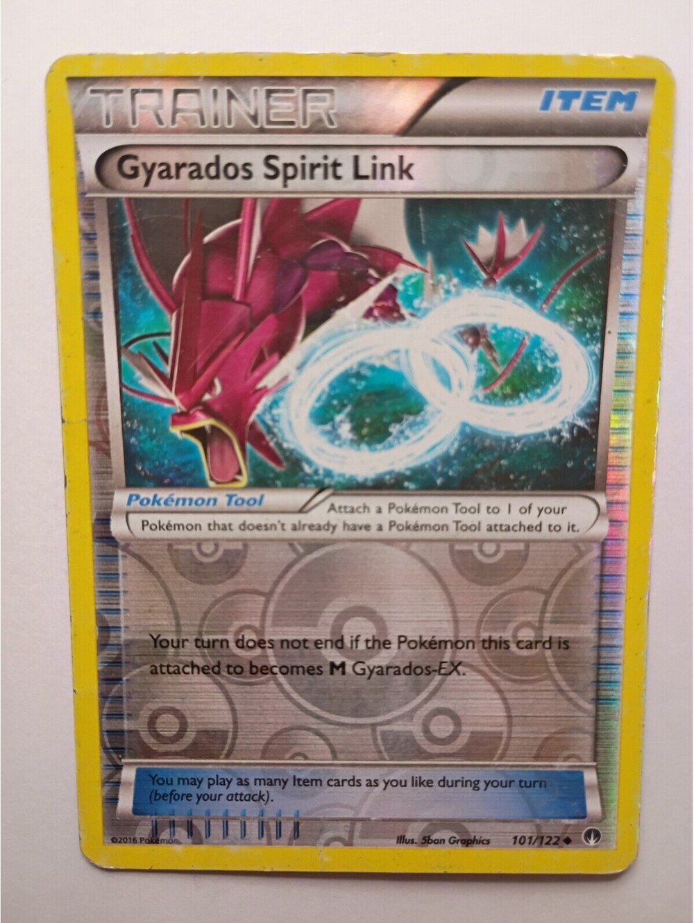 Pokemon TCG Gyarados reverse Holo trainer 101/122 2016